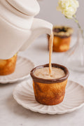 Vaso de galleta con chocolate