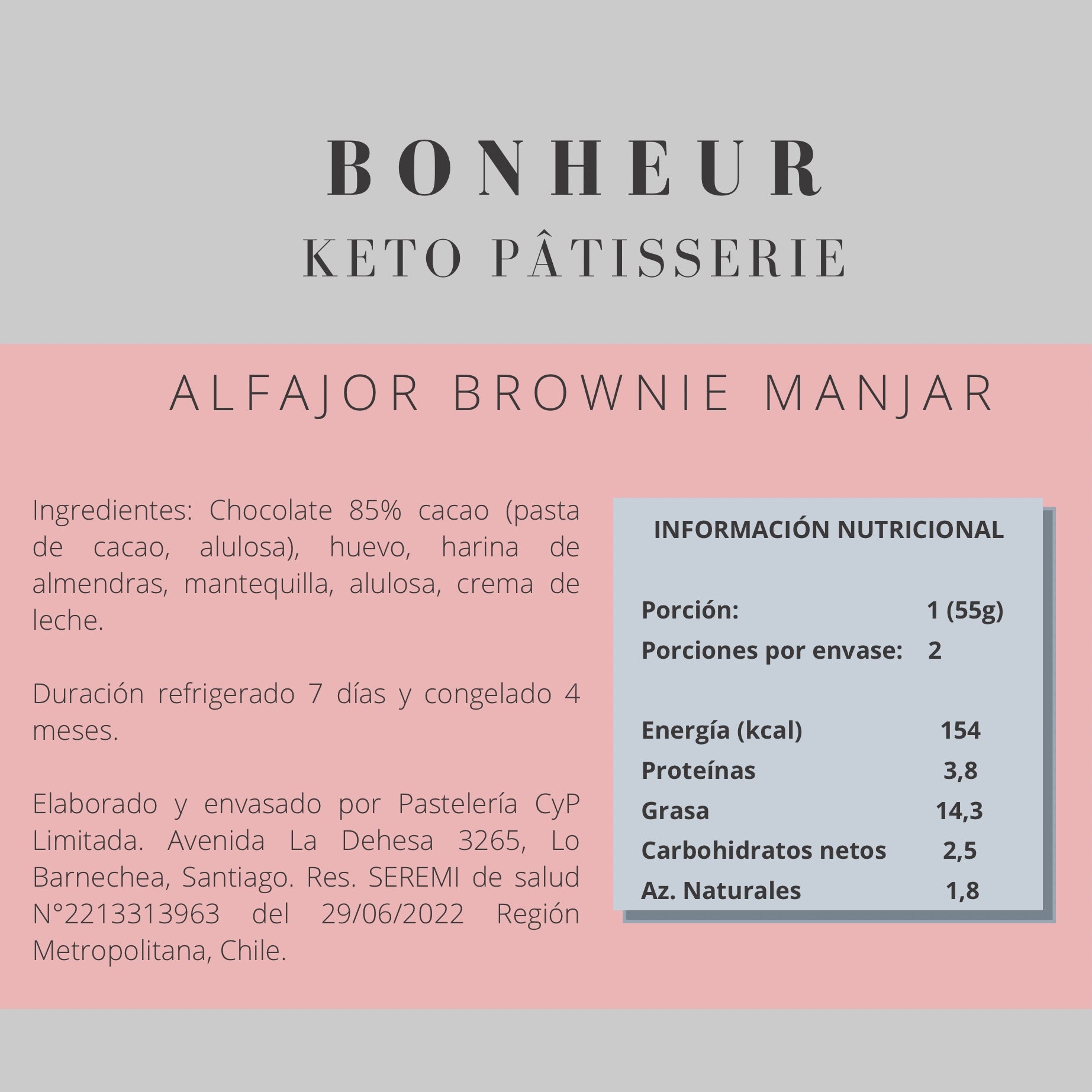 Alfajor brownie manjar