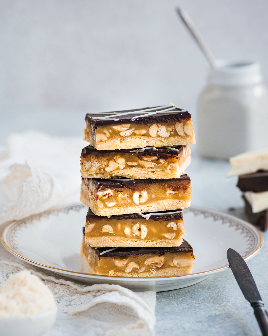 Barra snicker | Bonheur Keto Pâtisserie