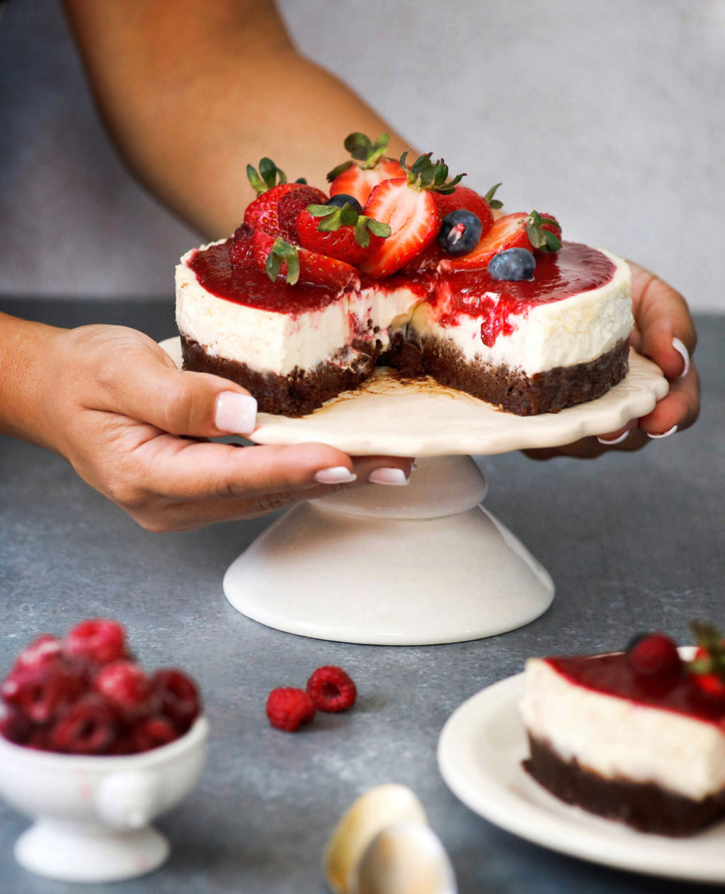 Brownie cheesecake